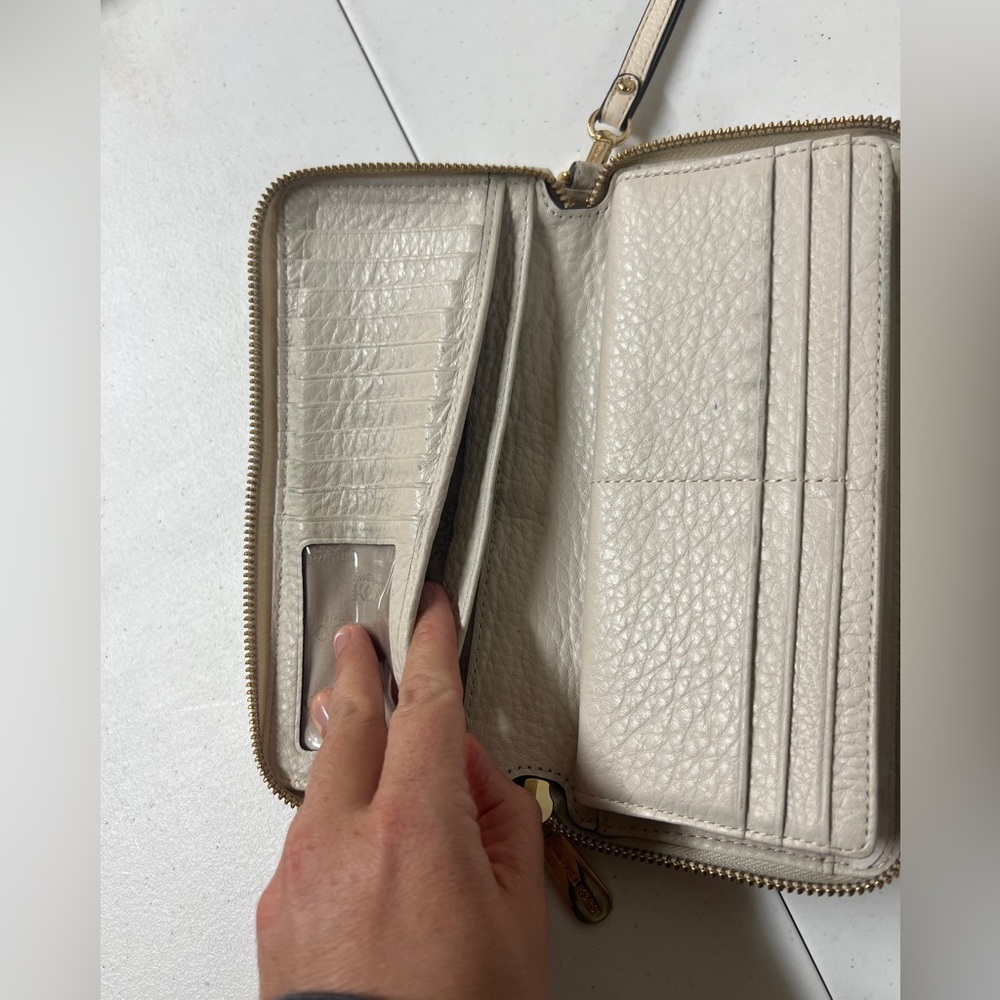 Michael Kors Beige Wallet with Gold Accents - Picture 8 of 8